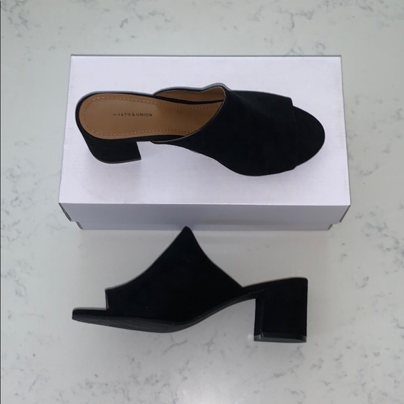 14th & Union Shoes - 14th & Union Black Open-Toed/Open-Heeled Heels